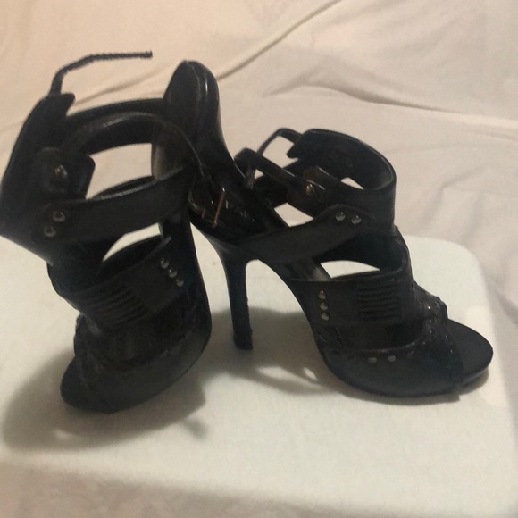 Paprika Black Sexy Open Toe heels Sandals - Picture 3 of 9